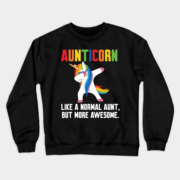 Aunticorn like a normal Aunt Crewneck Sweatshirt by Work Memes
